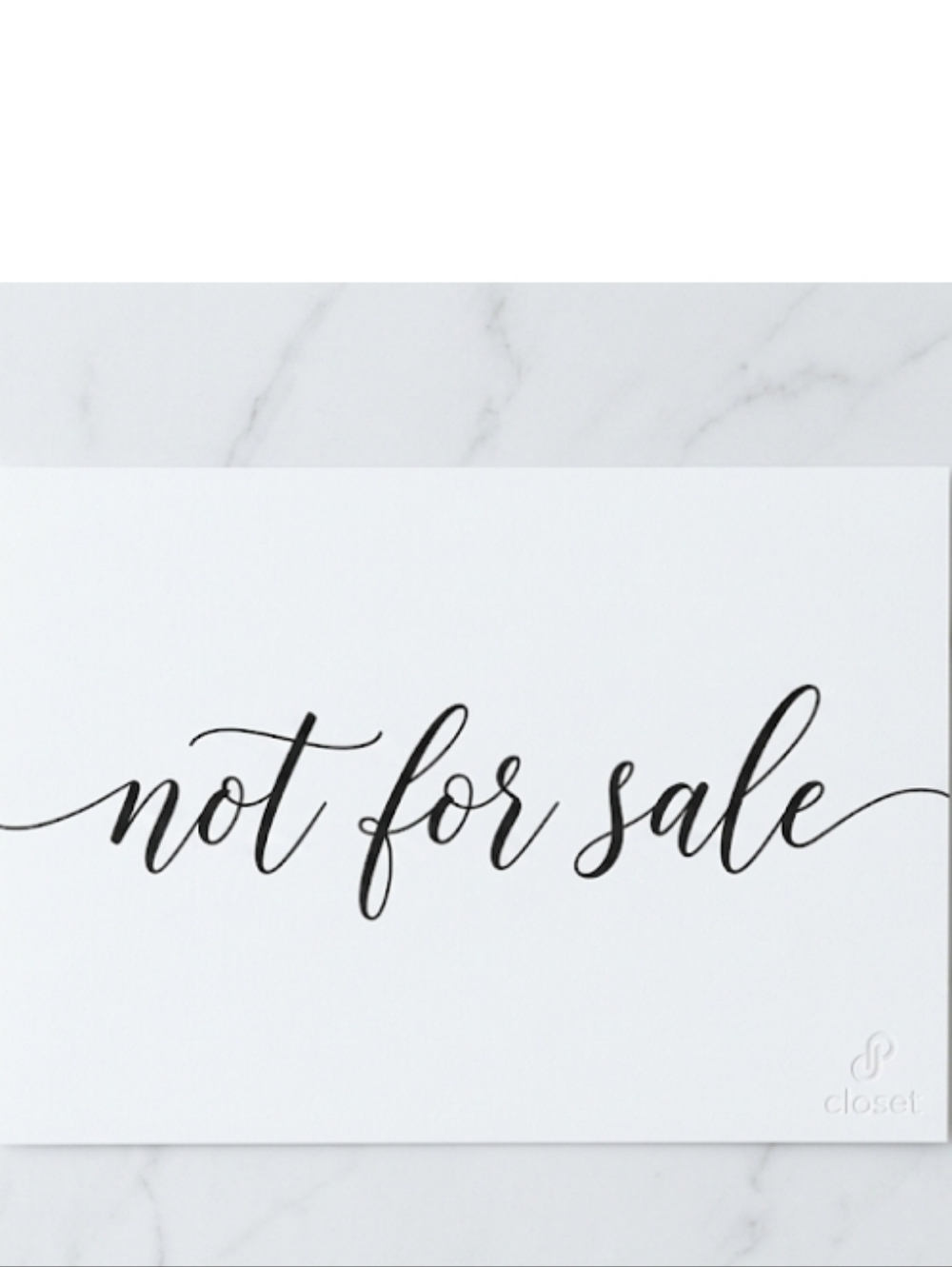 Not For Sale